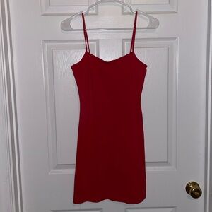 Basic Red Bodycon Dress